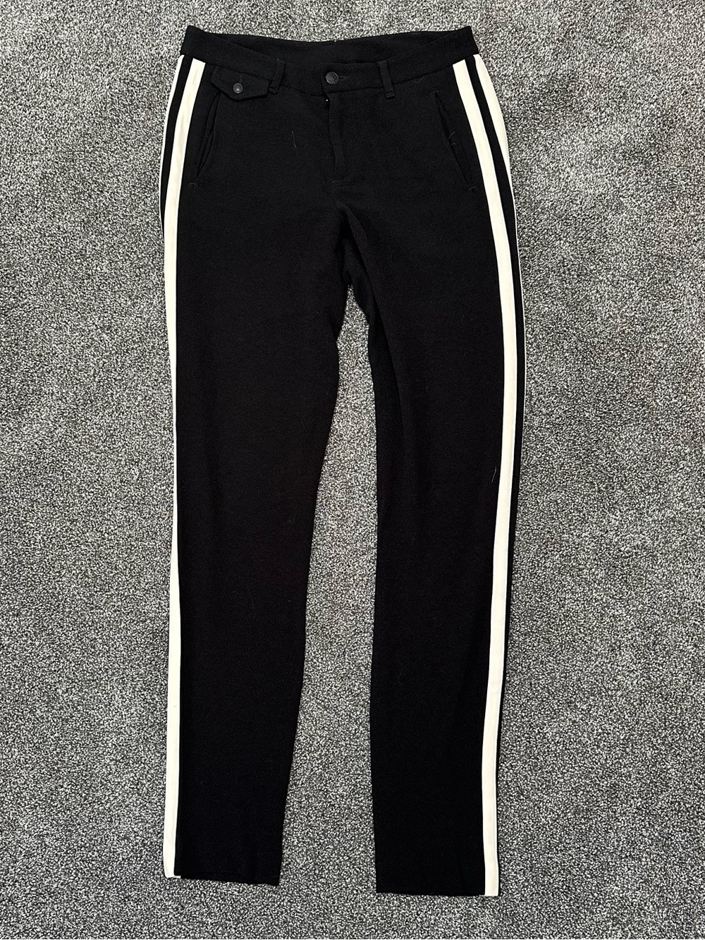 Rag & Bone New York Tuxedo Striped Black Pants